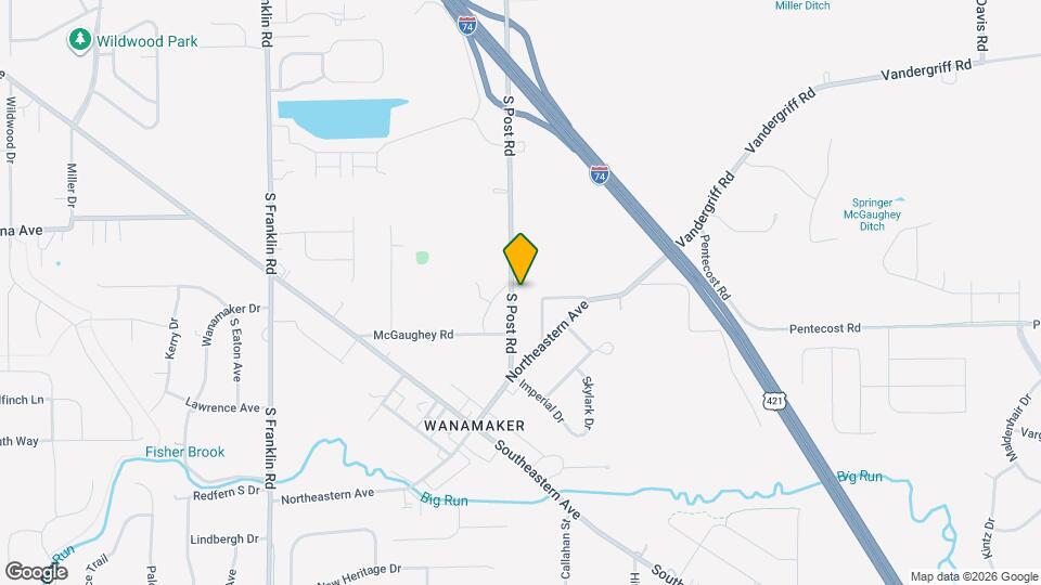 4127 S Post Rd Map and Location Details