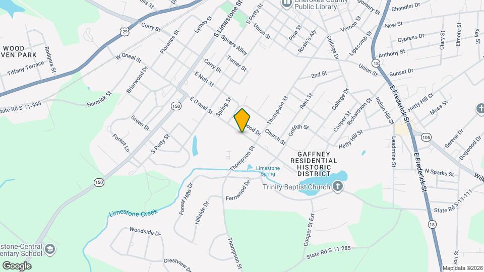 550 E O'neal St Map and Location Details