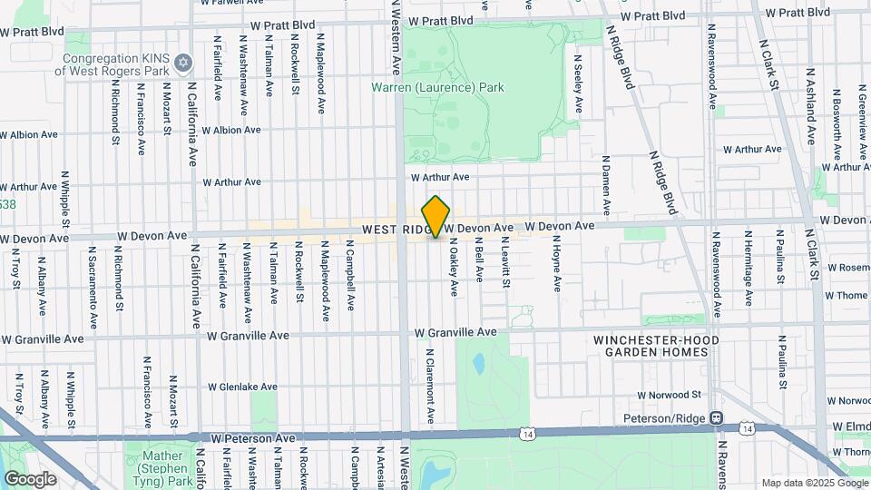 6343 N Claremont Ave Map and Location Details