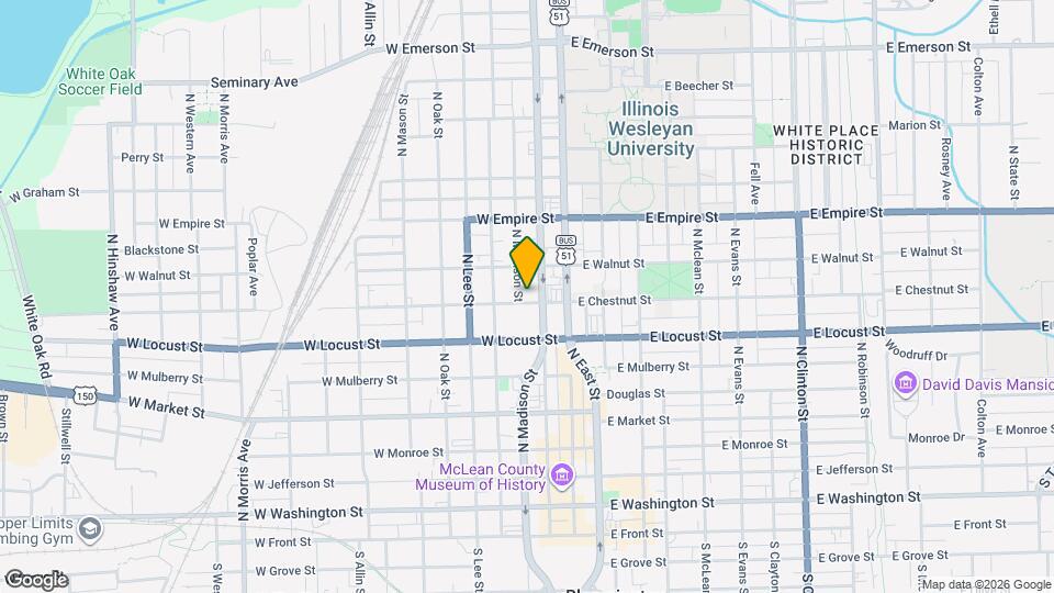 205 W Chestnut St, Unit College student/staff rental Map and Location Details