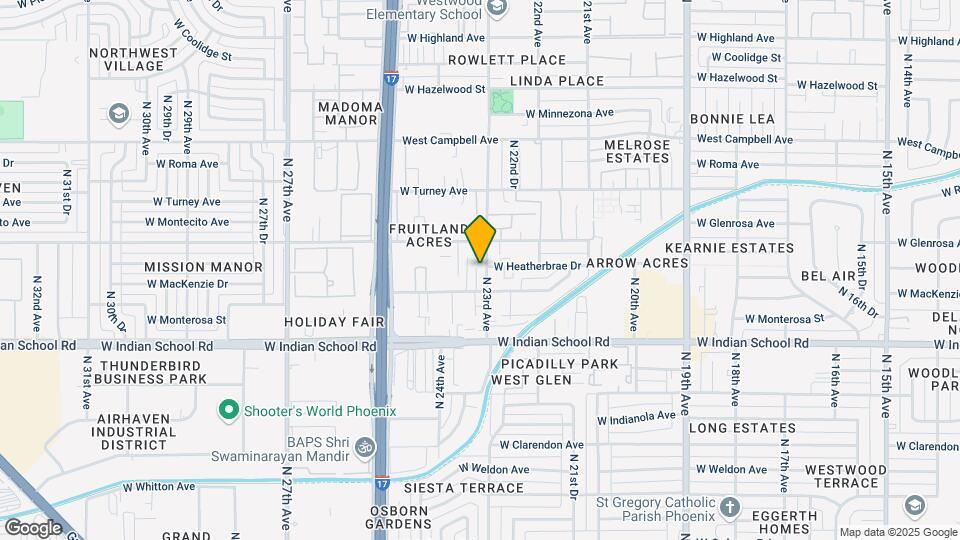 4206 N 23rd Ave Map and Location Details