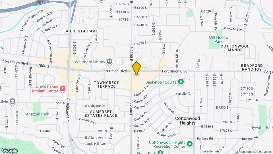 7000 S 2300 E Mapa y Detalles de la Ubicación