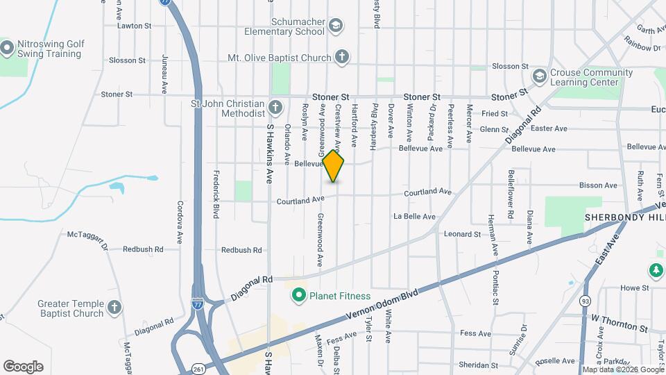 1276 Crestview Ave Mapa y Detalles de la Ubicación