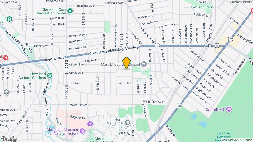 11404 Orville Ave Map and Location Details