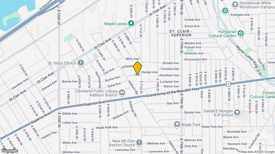 1212 E 71st St Map and Location Details