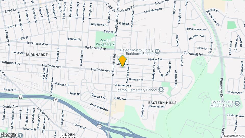 1649 Huffman Ave Map and Location Details