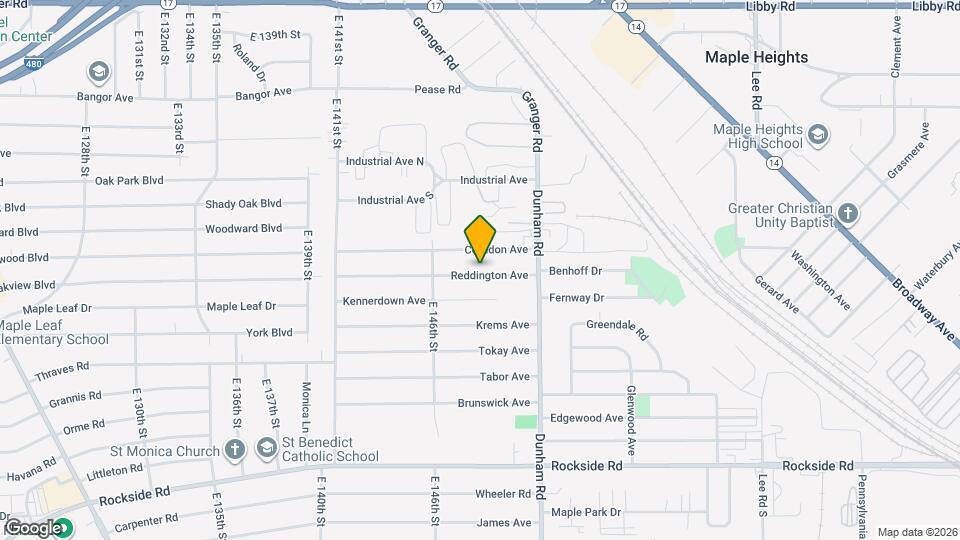 14813 Reddington Ave Map and Location Details