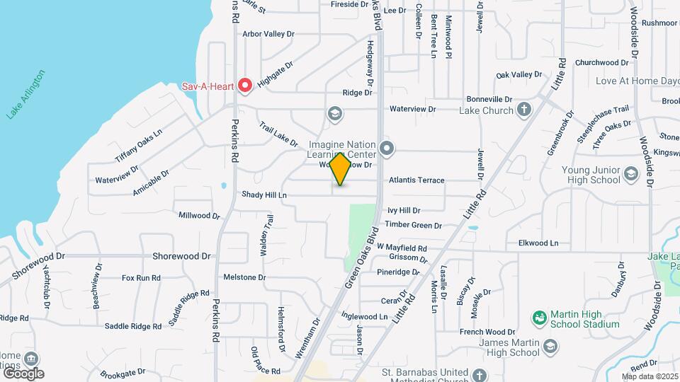 5621 Shady Hill Ln Map and Location Details