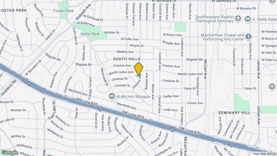 4912 Odessa Ave Map and Location Details