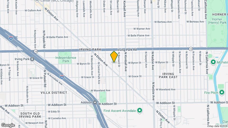 3859 N St Louis Ave Map and Location Details