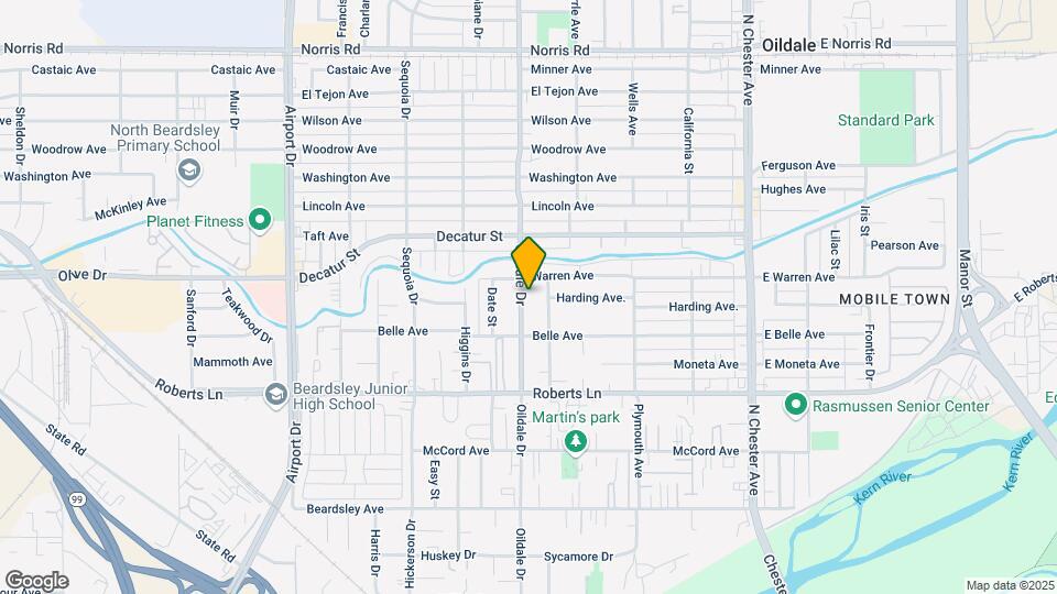 600 Oildale Dr Map and Location Details