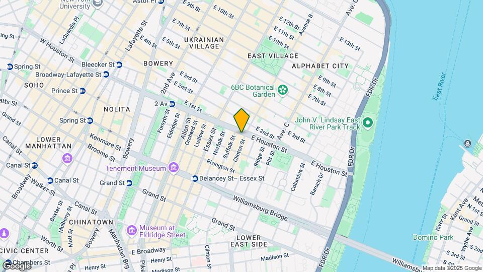 287 E Houston St Map and Location Details