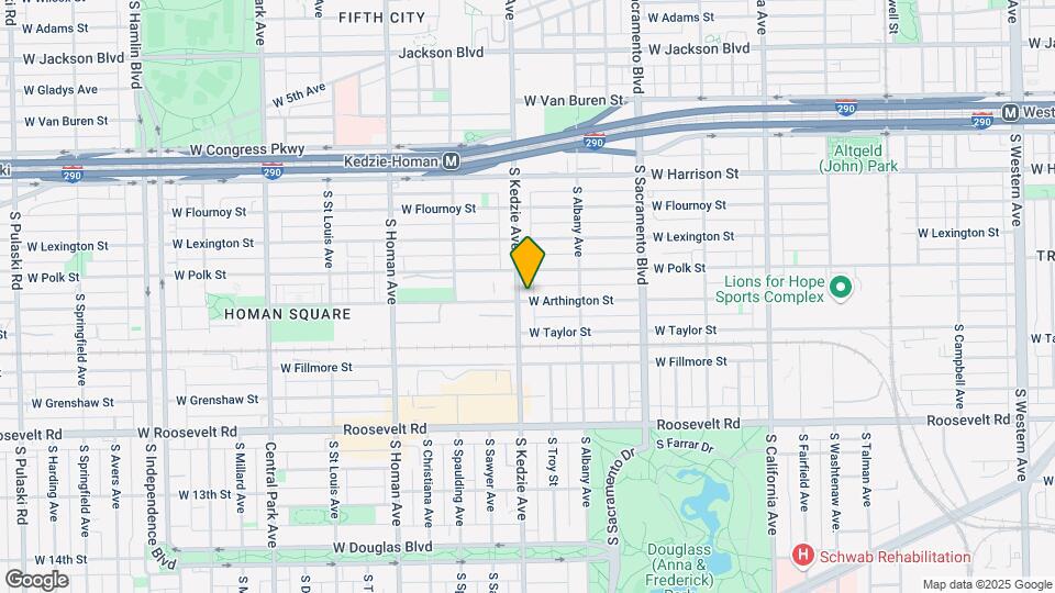 825 S Kedzie Ave, Unit Room Rental Medical Dist. Mapa y Detalles de la Ubicación