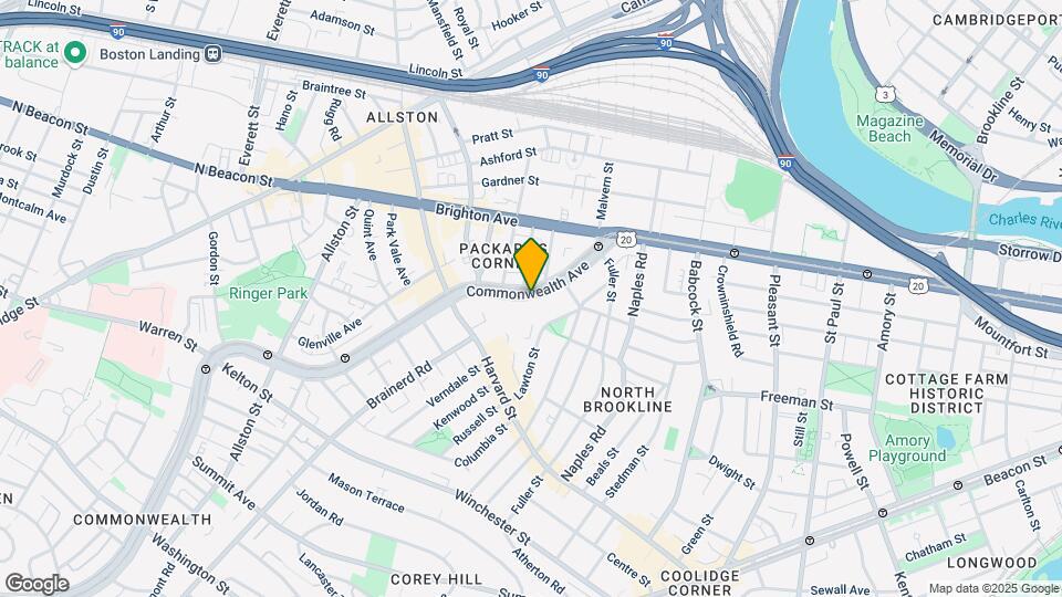 1166 Commonwealth Ave, Unit #14 Map and Location Details