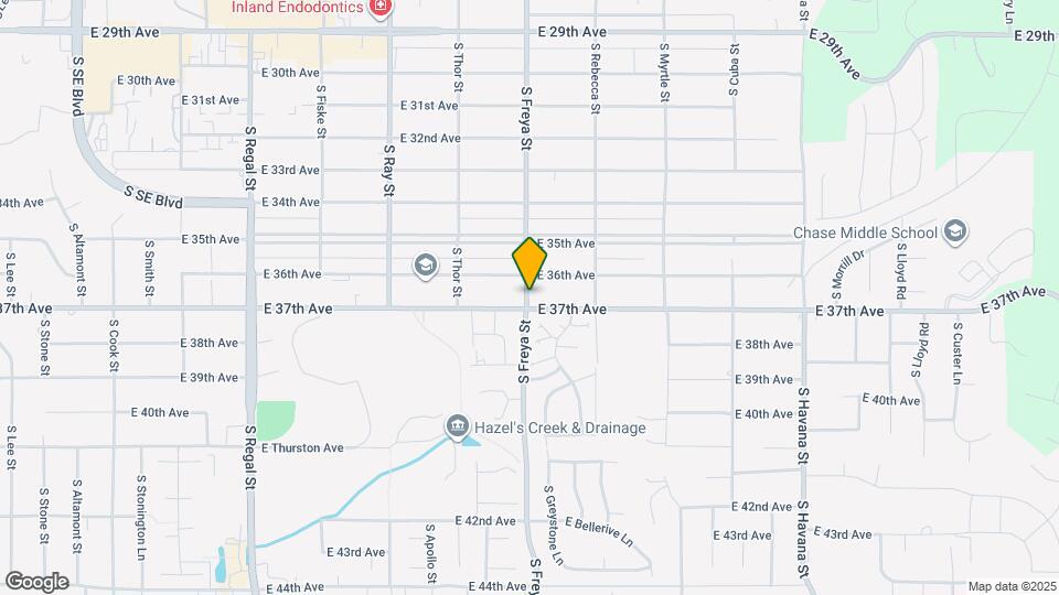 3603 E 37th Ave Map and Location Details