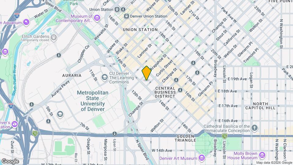 1405 Curtis Street Map and Location Details