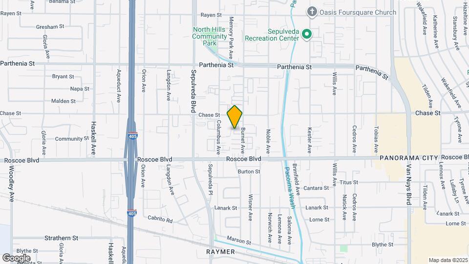 8425 Burnet Ave Map and Location Details