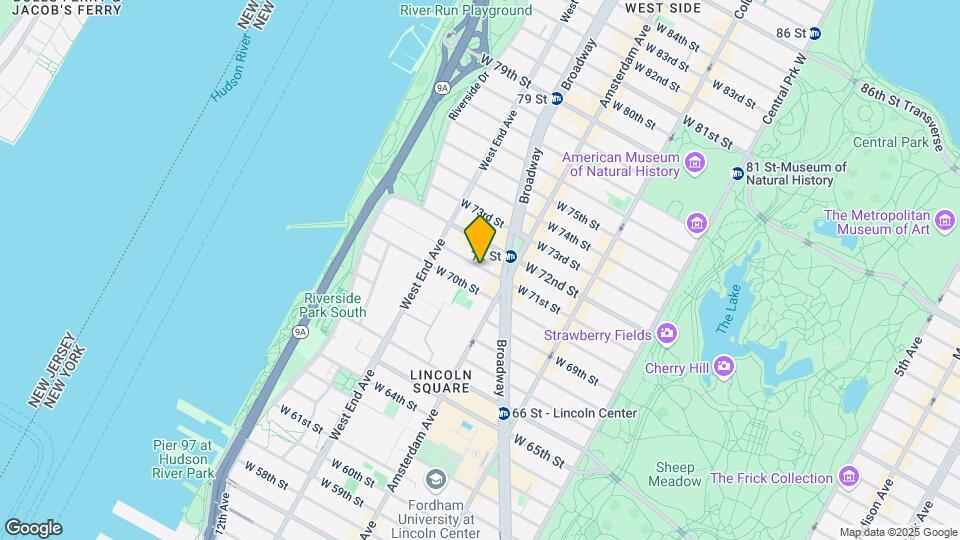 222 W 71st St Map and Location Details