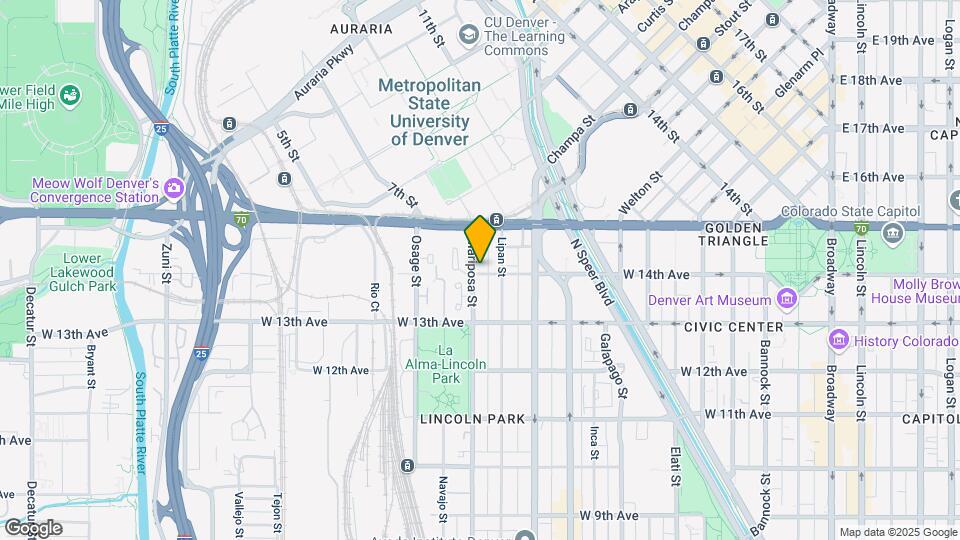1400 Mariposa St Map and Location Details