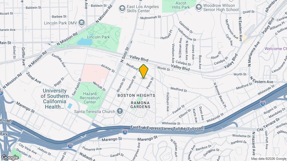 1640 Murchison St Map and Location Details