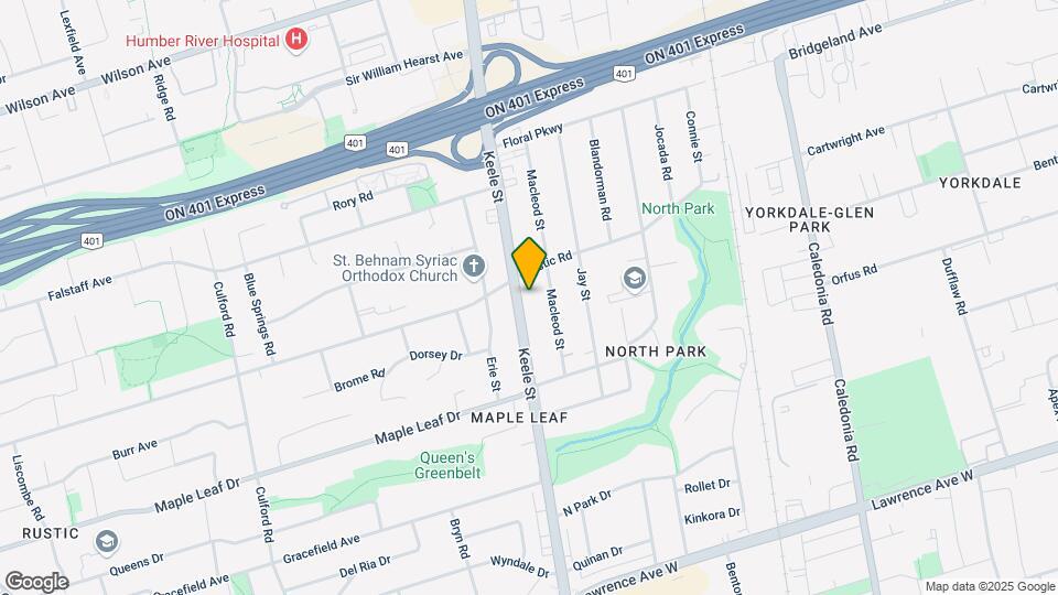 2567 Keele St Map and Location Details