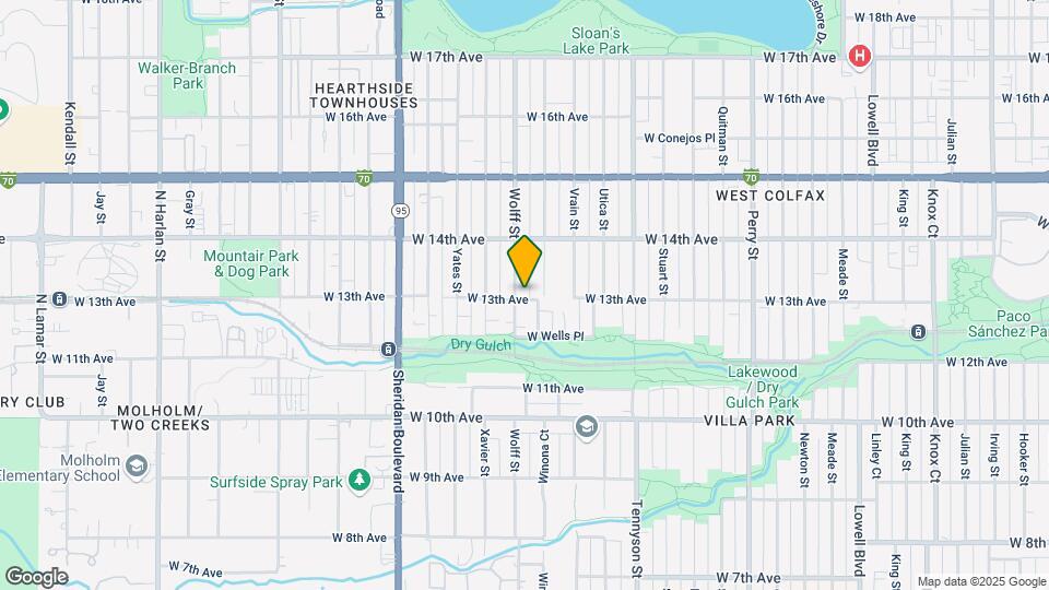 4745 W 13th Ave Map and Location Details