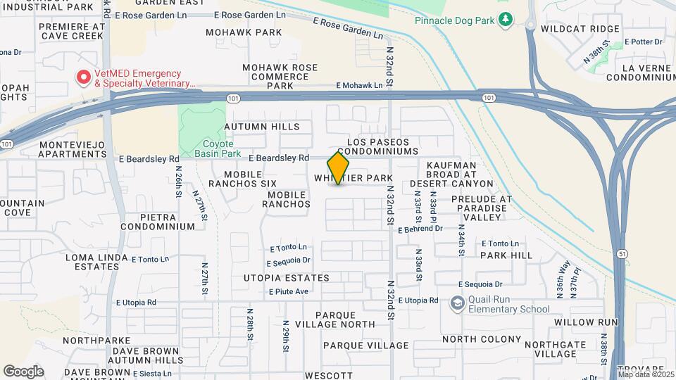 3041 E Wahalla Ln Map and Location Details