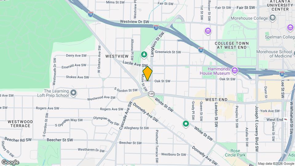1378 Oak St SW Map and Location Details