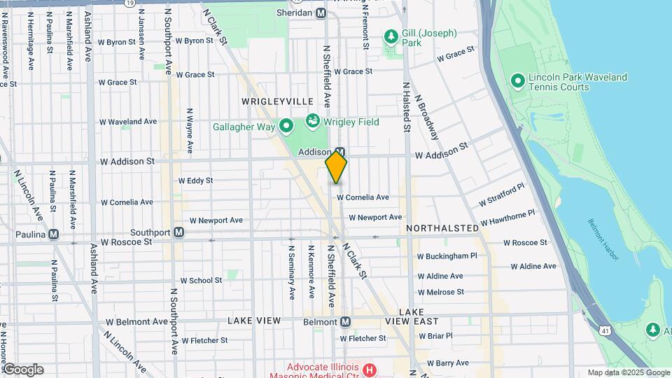 3511 N Sheffield Ave, Unit 2 Map and Location Details