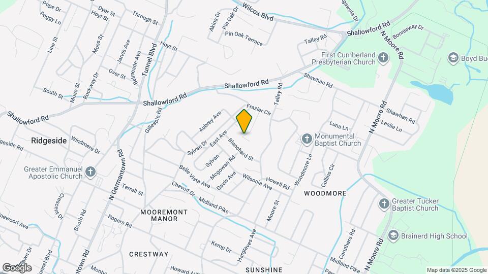 832 Sylvan Ave Map and Location Details