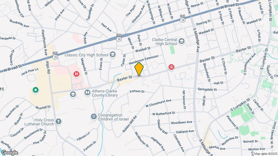 1055 Baxter St Mapa y Detalles de la Ubicación