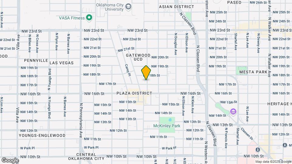 1805 N Blackwelder Ave Map and Location Details