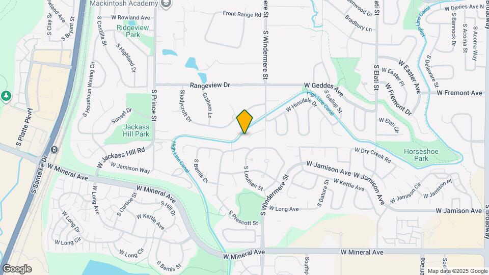 1705 W Hinsdale Pl Map and Location Details