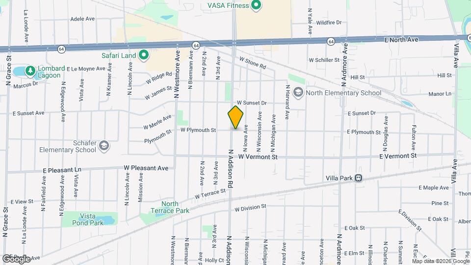 513 N Addison Rd Map and Location Details