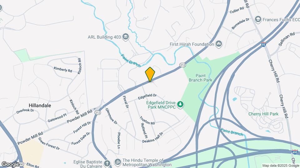 2909 Powder Mill Rd Map and Location Details
