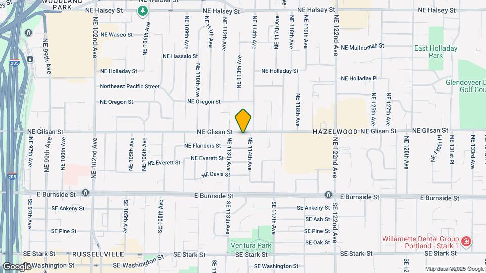 11356 NE Glisan St Map and Location Details