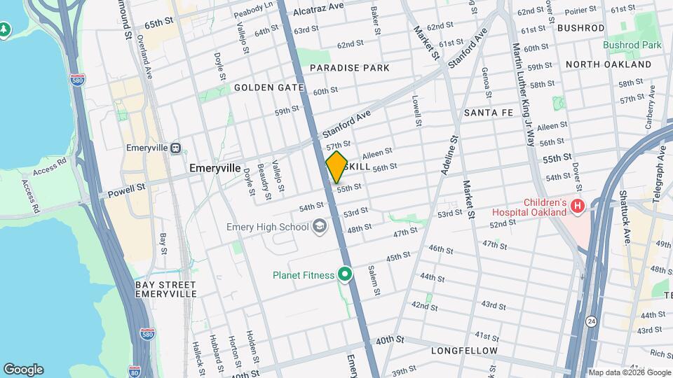 5504 San Pablo Ave Map and Location Details