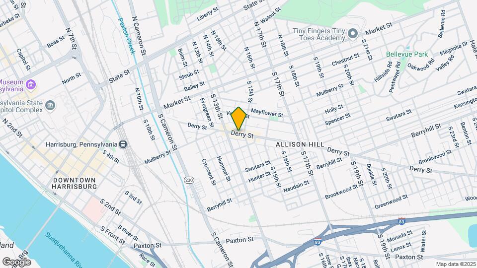 1327 Derry St Map and Location Details