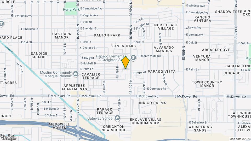 3529 E Palm Ln Map and Location Details