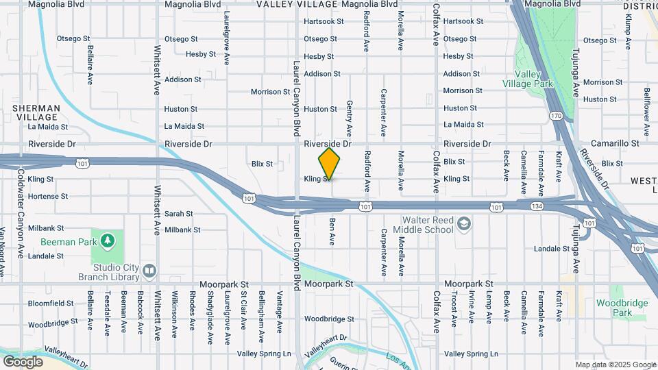 12004 Kling St Map and Location Details