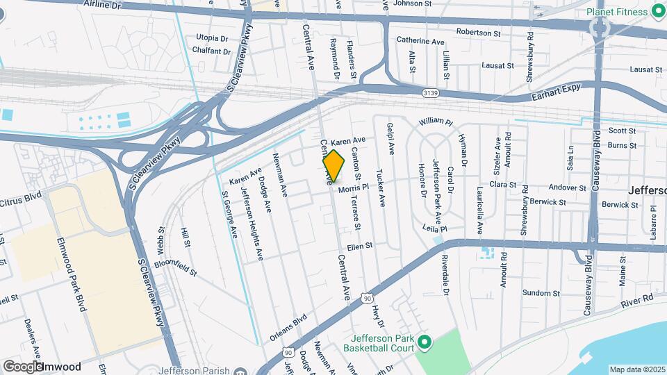 705 Central Ave Map and Location Details