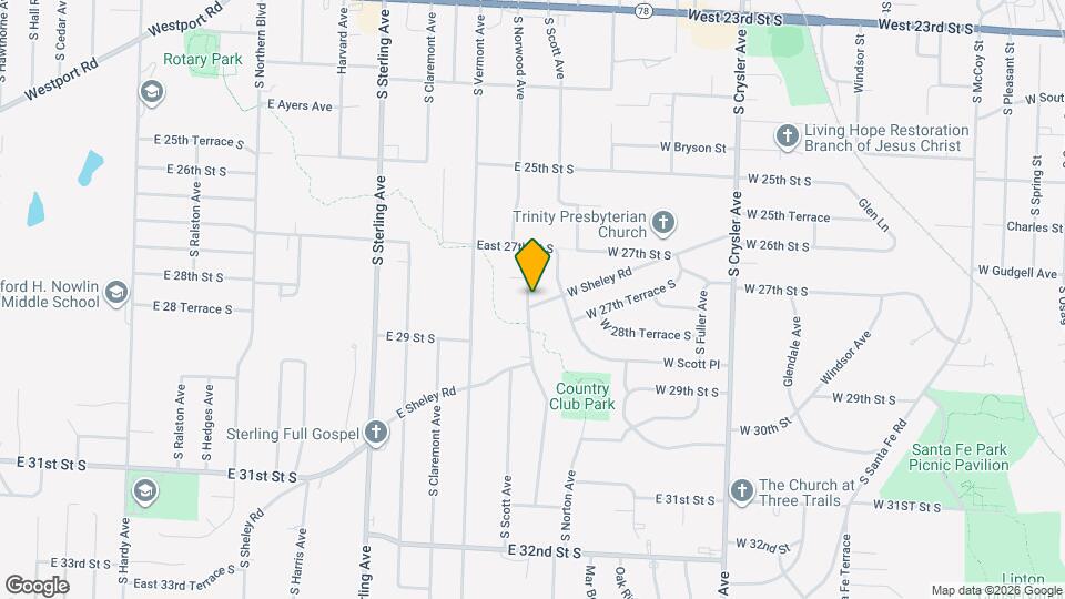 1608 W Sheley Rd Map and Location Details