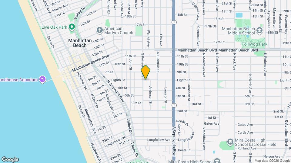 718 N Poinsettia Ave Map and Location Details