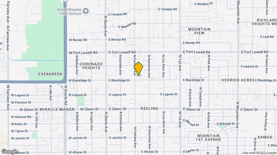 315-319 E Blacklidge Dr Mapa y Detalles de la Ubicación