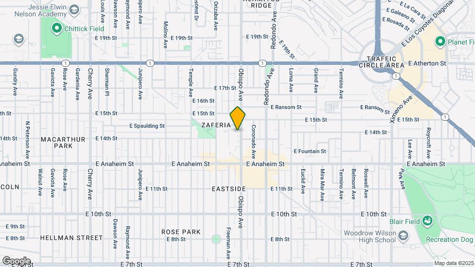 1421 Obispo Ave Map and Location Details