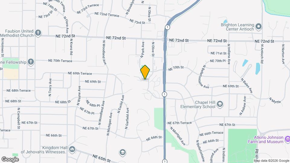 6826 N Olive St Map and Location Details