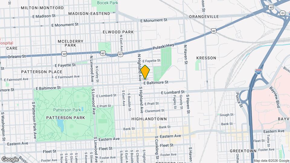 3418 E Baltimore St Map and Location Details