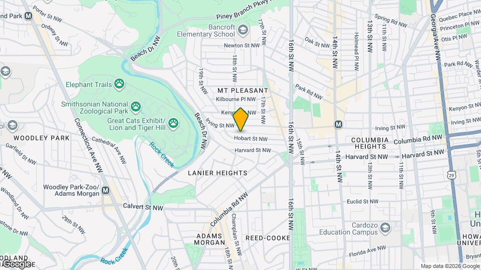 1729 Hobart St NW Map and Location Details