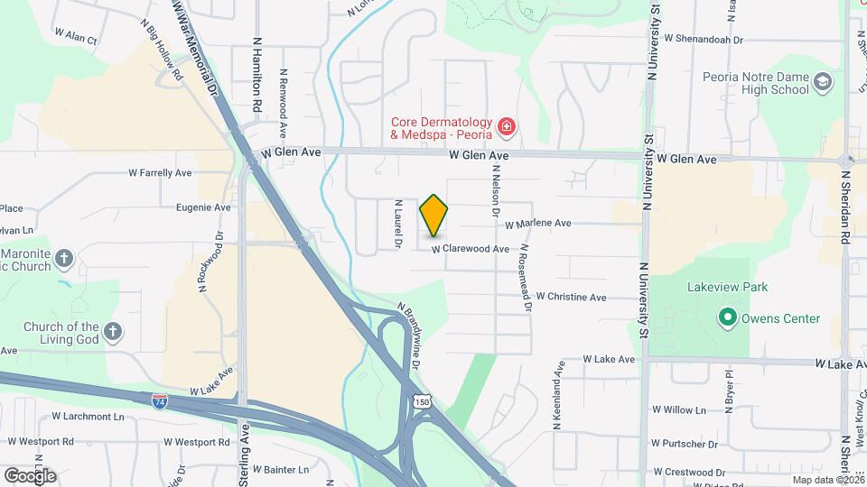 1913 W Clarewood Ave Map and Location Details