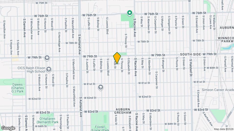 7943 S Ada St Map and Location Details